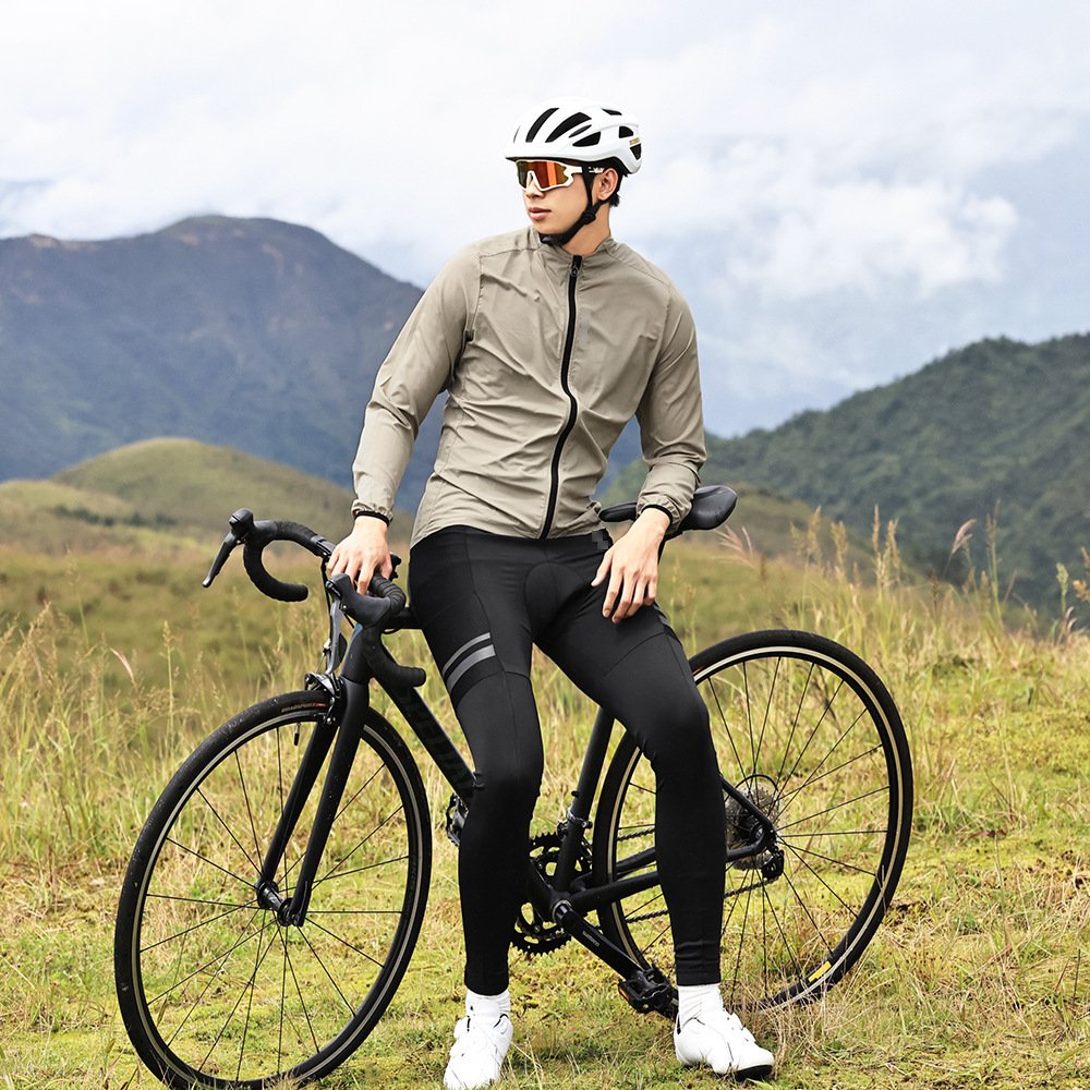 2023 New Outdoor Mountain Bike Cycling Clothing Men's Slim Waterproof Long-Sleeved Trousers Suit