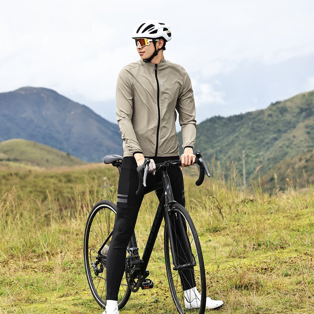 2023 New Men's Outdoor Mountain Bike Riding Long-Sleeved Slim Waterproof Windbreaker Jacket