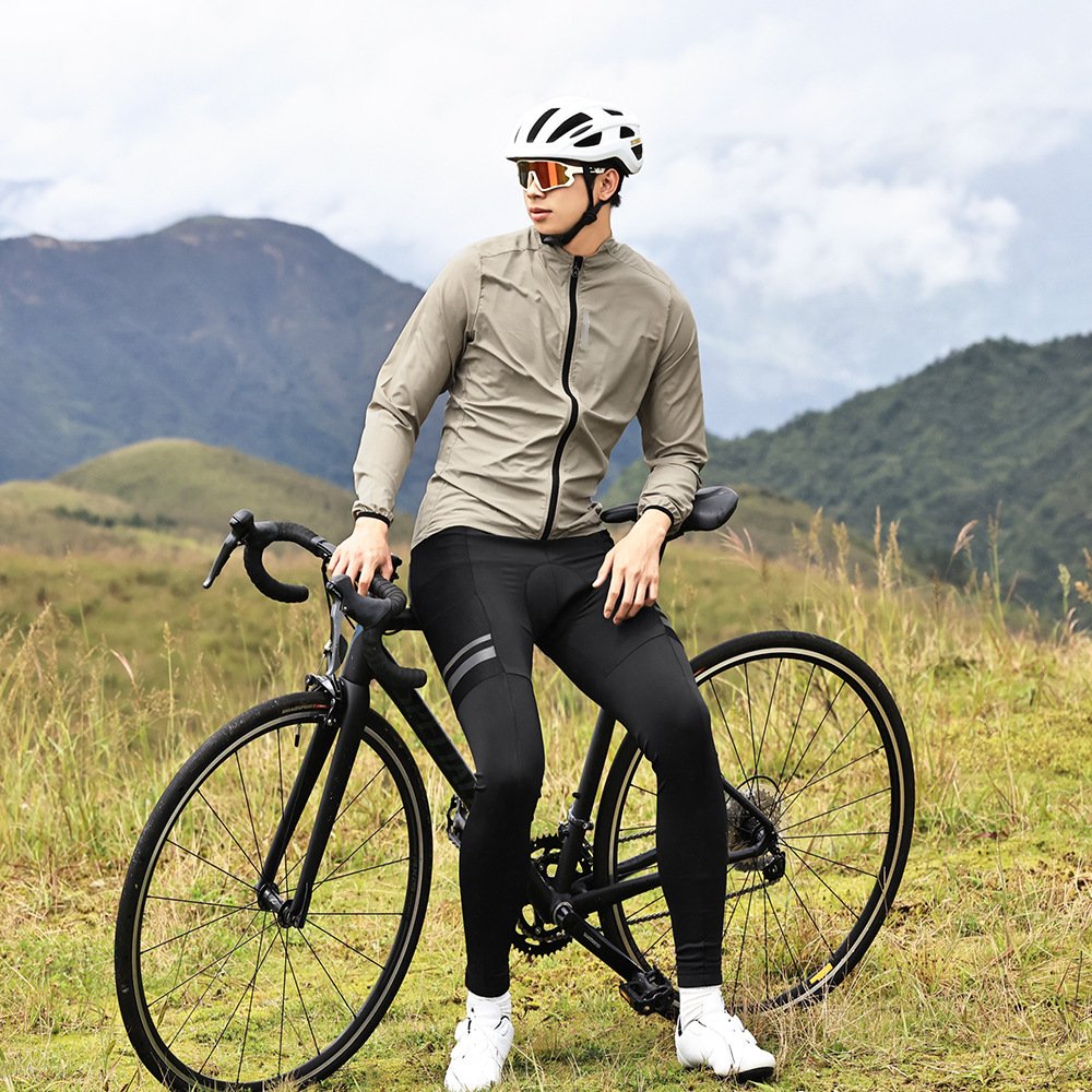 2023 New Men's Outdoor Mountain Bike Riding Long-Sleeved Slim Waterproof Windbreaker Jacket