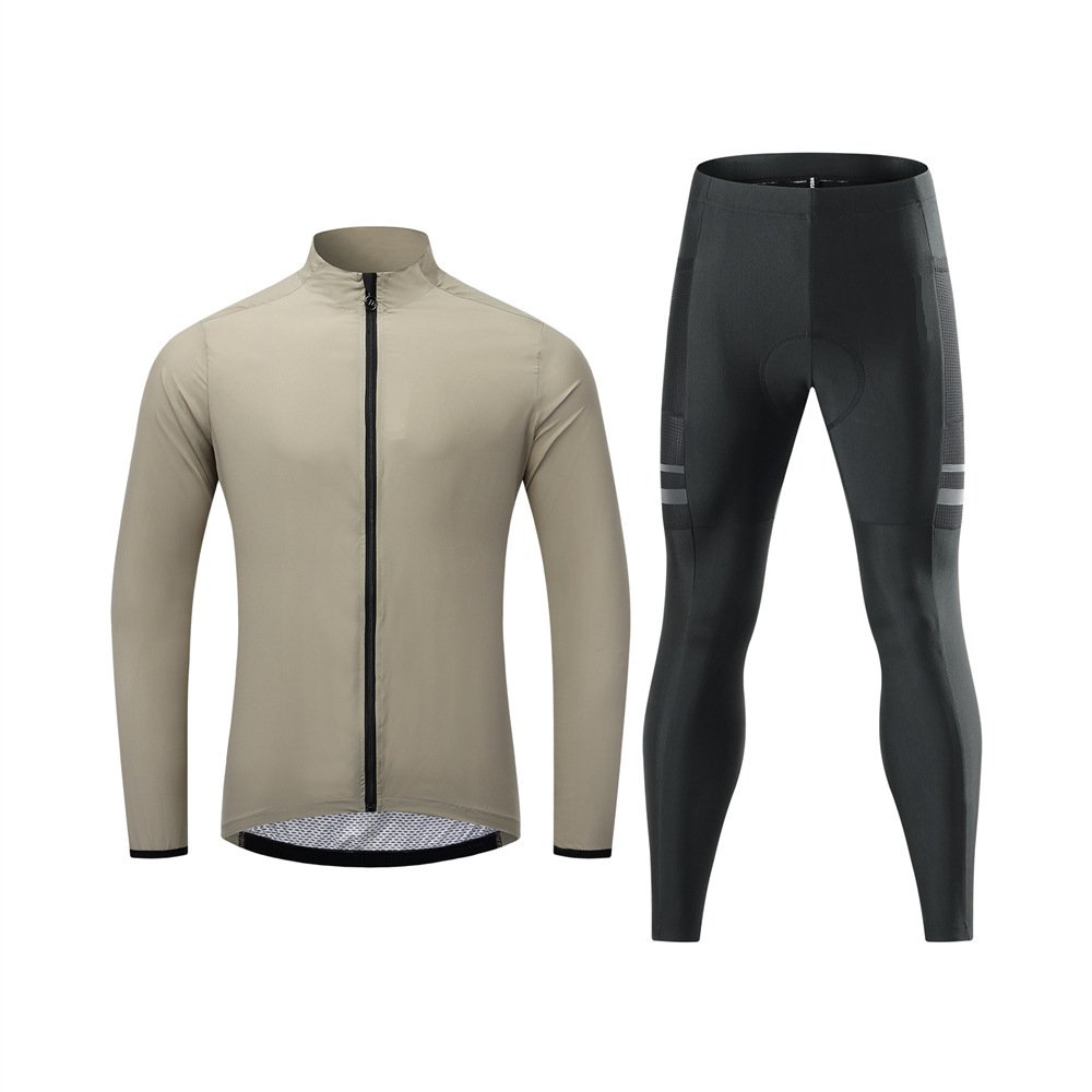 2023 New Outdoor Mountain Bike Cycling Clothing Men's Slim Waterproof Long-Sleeved Trousers Suit