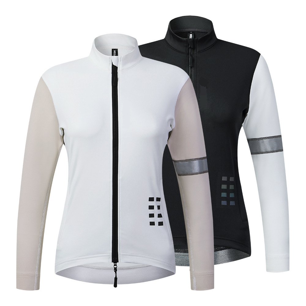 2023 New Women's Autumn And Winter Mountain Bike Riding Clothing Warm Windproof Cold Splicing Jacket