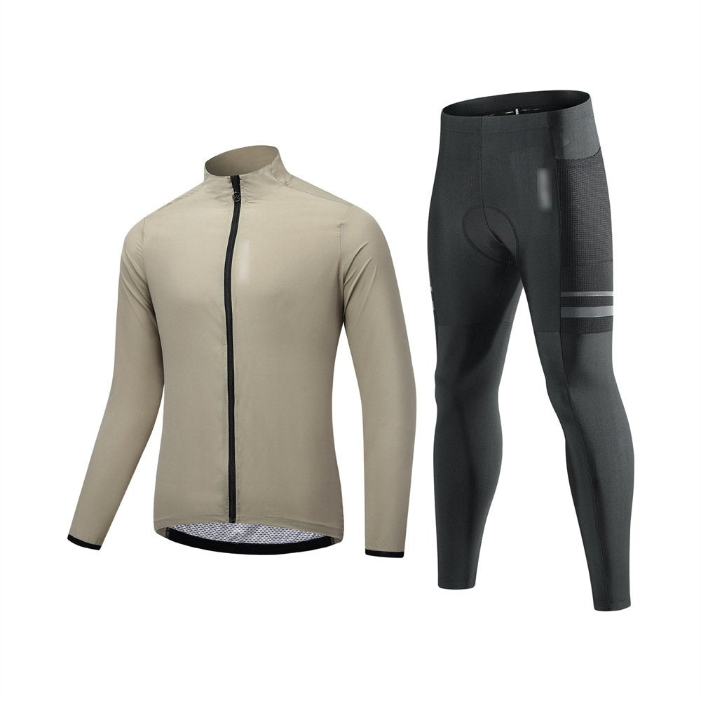 2023 New Outdoor Mountain Bike Cycling Clothing Men's Slim Waterproof Long-Sleeved Trousers Suit